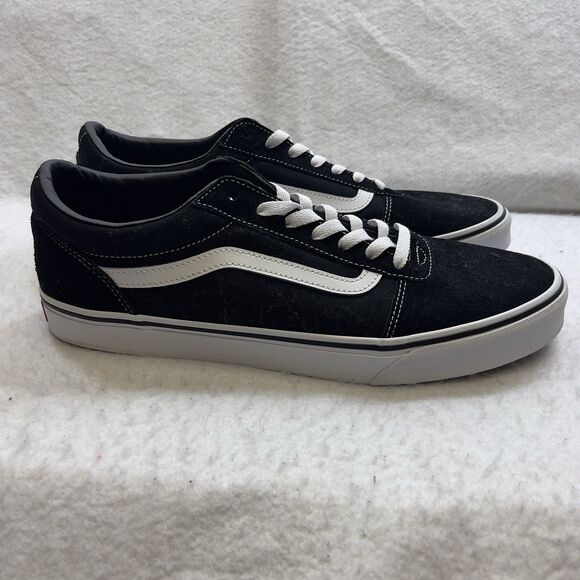 Vans Shoes Men\'s 9 Black White Ward Preppy Suede Canvas Y2K Skater Sneakers main image 4